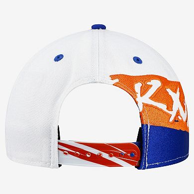 Youth New Era White/Blue New York Knicks Swept 9FIFTY Snapback Hat