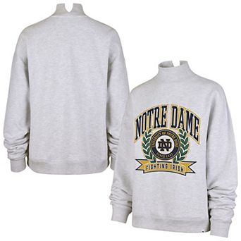 Women's '47 Gray Notre Dame Fighting Irish Laurel Arch Mock Neck Sweatshirt