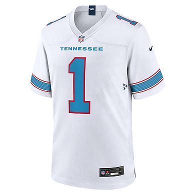 Men's Nike Cameron Ward White Tennessee Titans Game Jersey