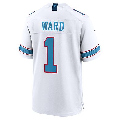 Men's Nike Cameron Ward White Tennessee Titans Game Jersey