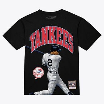 Men's Mitchell & Ness Derek Jeter Black New York Yankees Photo Arch Player Graphic T-Shirt