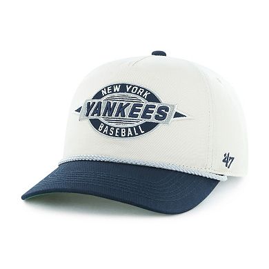 Men's '47 Natural/Navy New York Yankees Frame Out Hitch Adjustable Hat