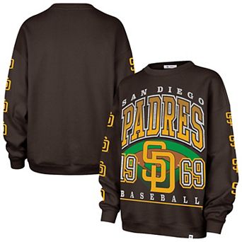 Women's '47 Brown San Diego Padres Trendy Team Go Big Oversized Sweatshirt