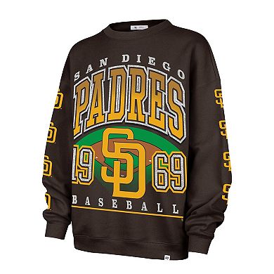 Women's '47 Brown San Diego Padres Trendy Team Go Big Oversized Sweatshirt