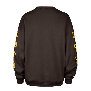 Women's '47 Brown San Diego Padres Trendy Team Go Big Oversized Sweatshirt