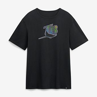 Men's Fanatics Black Tampa Bay Rays Vintage Logo Legacy T-Shirt