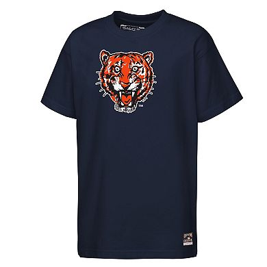 Youth Mitchell & Ness Navy Detroit Tigers Cooperstown Concession T-Shirt