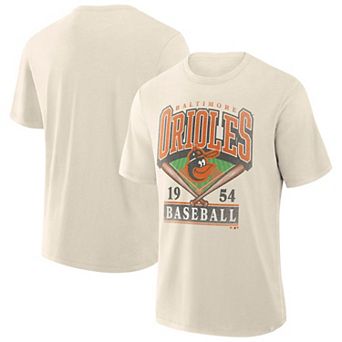 Men's Profile Cream Baltimore Orioles Big & Tall Screen Print T-Shirt