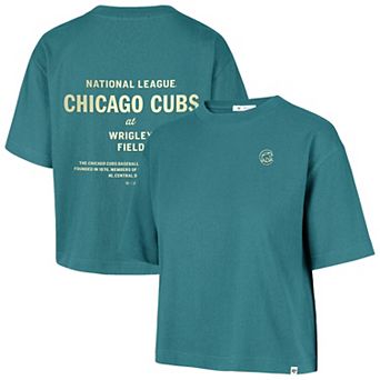 Women's '47 Teal Chicago Cubs Contemporary Basics Leon City T-Shirt