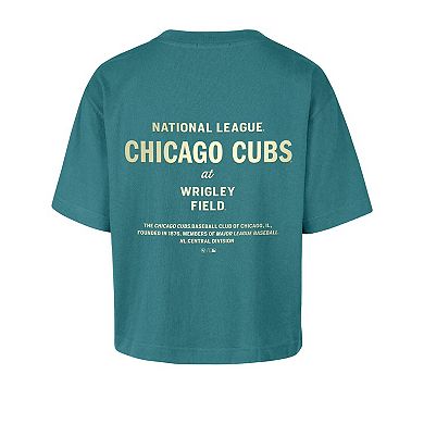 Women's '47 Teal Chicago Cubs Contemporary Basics Leon City T-Shirt
