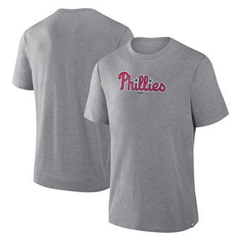Men's Fanatics Heather Gray Philadelphia Phillies Play Tribute Tri-Blend T-Shirt