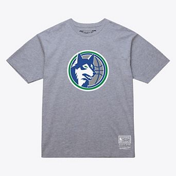 Unisex Mitchell & Ness Heather Gray Minnesota Timberwolves Hardwood Classics Arch T-Shirt