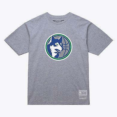 Unisex Mitchell & Ness Heather Gray Minnesota Timberwolves Hardwood Classics Arch T-Shirt