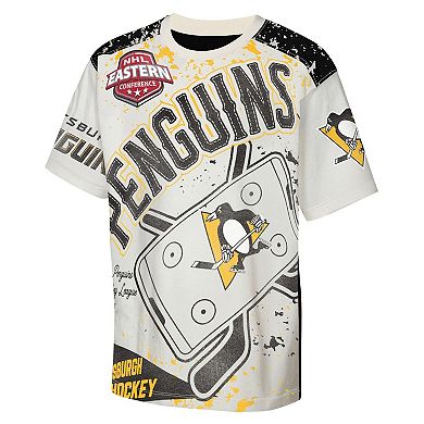 Youth Outerstuff Cream Pittsburgh Penguins Top Player T-Shirt