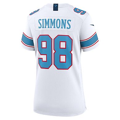 Women's Nike Jeffery Simmons White Tennessee Titans Game Jersey