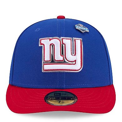 Men's New Era Royal/Red New York Giants 2026 NFL Draft Pre-Curved 59FIFTY Fitted Hat