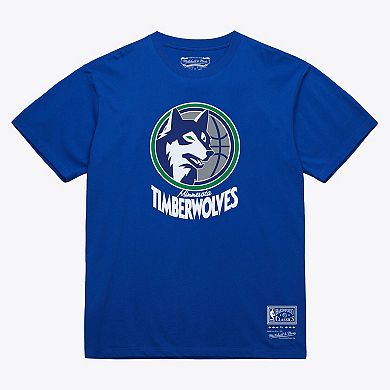Unisex Mitchell & Ness Royal Minnesota Timberwolves Hardwood Classics Arch T-Shirt