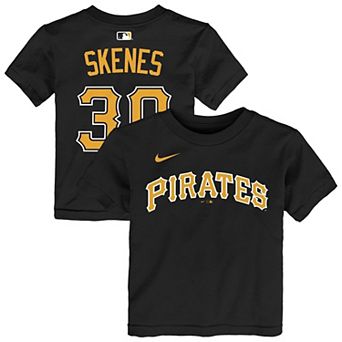 Toddler Paul Skenes Black Pittsburgh Pirates Name & Number T-Shirt