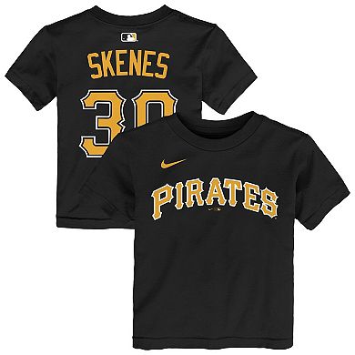 Toddler Paul Skenes Black Pittsburgh Pirates Name & Number T-Shirt