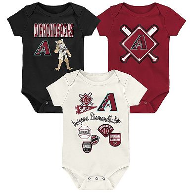 Infant Outerstuff Arizona Diamondbacks Home Plate 3-Piece Bodysuit Set