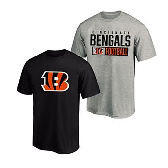 Men's Fanatics Heather Gray/Black Cincinnati Bengals Big & Tall 2-Pack T-Shirt Set
