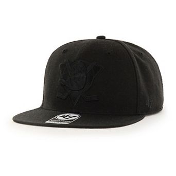 Men's '47 Black Anaheim Ducks No Shot Captain Snapback Hat