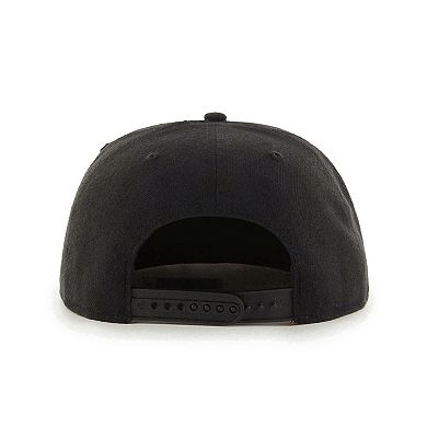 Men's '47 Black Anaheim Ducks No Shot Captain Snapback Hat