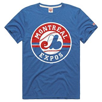 Men's Homage Royal Montreal Expos Tri-Blend Hyperlocal T-Shirt