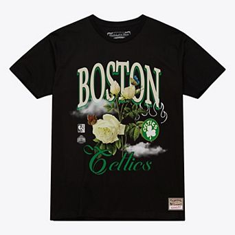 Unisex Mitchell & Ness Black Boston Celtics Floral Graphic T-Shirt