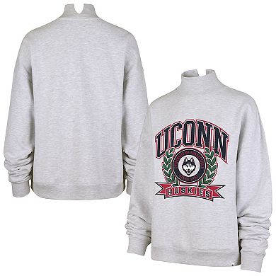 Women's '47 Gray UConn Huskies Laurel Arch Mock Neck Sweatshirt