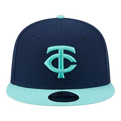Men's New Era Navy/Turquoise Minnesota Twins Two-Tone Color Pack 9FIFTY Snapback Hat