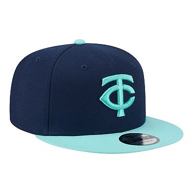 Men's New Era Navy/Turquoise Minnesota Twins Two-Tone Color Pack 9FIFTY Snapback Hat