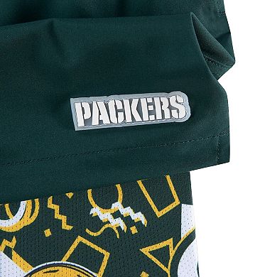 Men's Chubbies Green Green Bay Packers The Secret Lined Swim Trunks