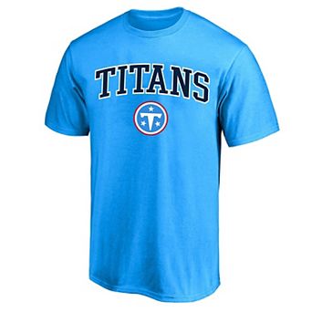 Men's Fanatics Light Blue Tennessee Titans Big & Tall Arch Over Logo T-Shirt