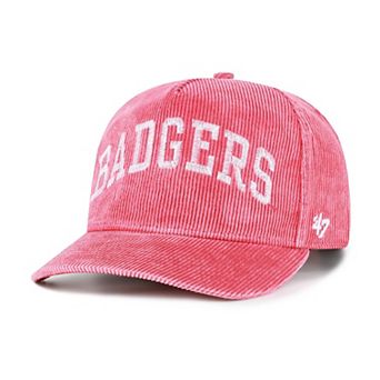 Men's '47 Red Wisconsin Badgers Reclaim Snow Wash Corduroy Hitch Adjustable Hat