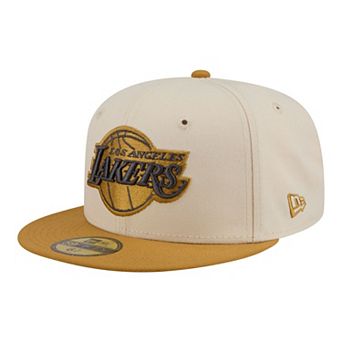 Men's New Era Cream/Tan Los Angeles Lakers Two-Tone Color Pack 59FIFTY Fitted Hat
