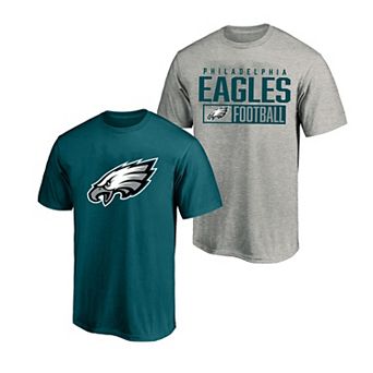 Men's Fanatics Heather Gray/Midnight Green Philadelphia Eagles Big & Tall 2-Pack T-Shirt Set
