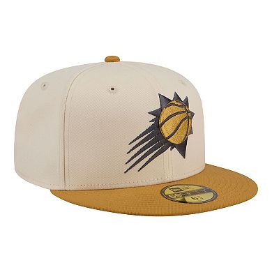 Men's New Era Cream/Tan Phoenix Suns Two-Tone Color Pack 59FIFTY Fitted Hat
