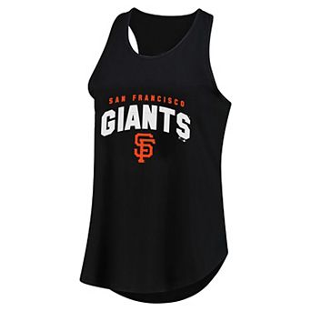 Women's Profile Black San Francisco Giants Plus Size Wordmark Racerback Scoop Neck Tank Top