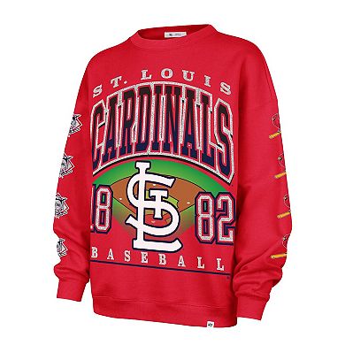 Women's '47 Red St. Louis Cardinals Trendy Team Go Big Oversized Sweatshirt