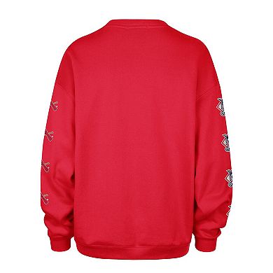 Women's '47 Red St. Louis Cardinals Trendy Team Go Big Oversized Sweatshirt