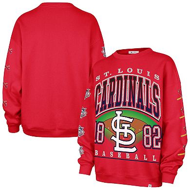 Women's '47 Red St. Louis Cardinals Trendy Team Go Big Oversized Sweatshirt
