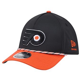 Men's New Era Black/Orange Philadelphia Flyers 39THIRTY Two-Tone Featherweight M-Crown Flex Hat