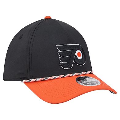 Men's New Era Black/Orange Philadelphia Flyers 39THIRTY Two-Tone Featherweight M-Crown Flex Hat