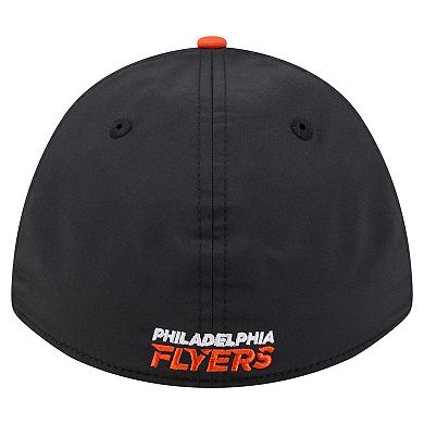 Men's New Era Black/Orange Philadelphia Flyers 39THIRTY Two-Tone Featherweight M-Crown Flex Hat