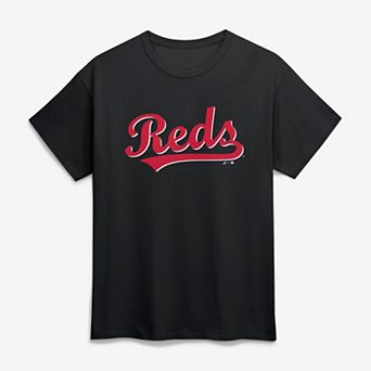 Men's Logo Athletic Black Cincinnati Reds Wordmark T-Shirt