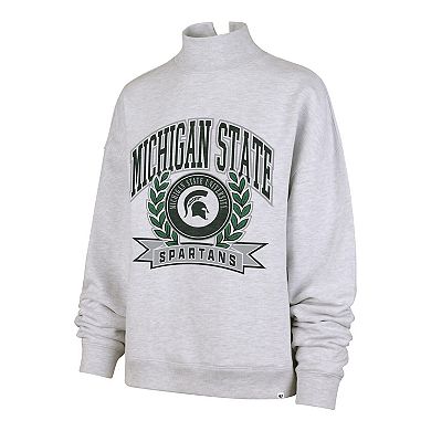 Women's '47 Gray Michigan State Spartans Laurel Arch Mock Neck Sweatshirt