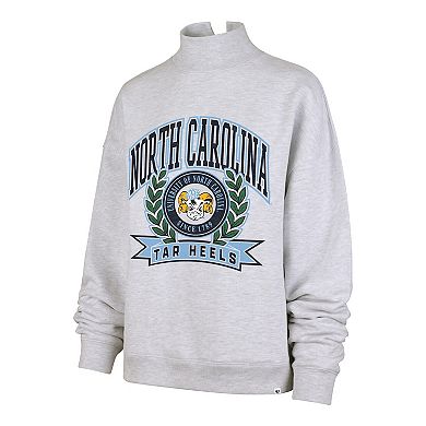 Women's '47 Gray North Carolina Tar Heels Laurel Arch Mock Neck Sweatshirt