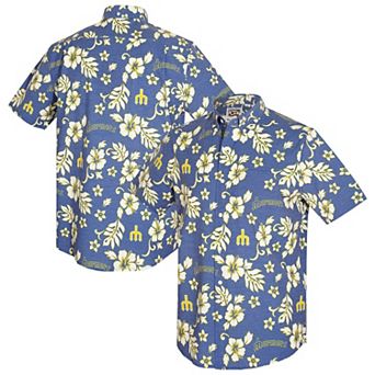Men's Reyn Spooner Blue Seattle Mariners Cooperstown Kekai Performance Button-Down Top