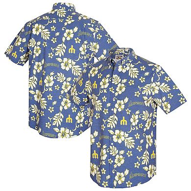 Men's Reyn Spooner Blue Seattle Mariners Cooperstown Kekai Performance Button-Down Top